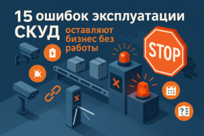 15 ошибок эксплуатации СКУД, которые приводят к внеплановым простоям бизнеса