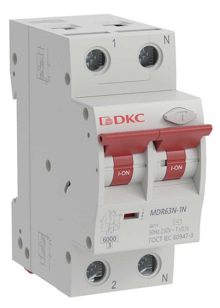 YON max MDR, 1P+N, 30mA, 50A, 6kA, А (MDR63N-1N2C50-A)